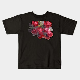 Rose Bouquet Oil Painting Kids T-Shirt